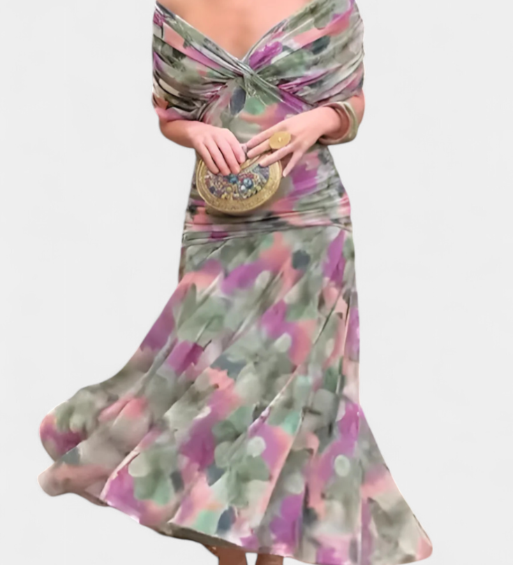 Luana - Elegantna haljina s V izrezom