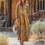 Maria - Casual Haljina s Dugim Rukavima Inspirirana Vintage Stilom