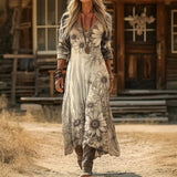 Maria - Casual Haljina s Dugim Rukavima Inspirirana Vintage Stilom