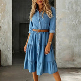 Bárbara - Elegantna casual denim haljina