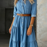 Bárbara - Elegantna casual denim haljina