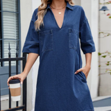 Jéssica - Casual Denim Haljina