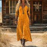 Maria - Casual Haljina s Dugim Rukavima Inspirirana Vintage Stilom