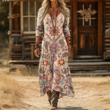 Maria - Casual Haljina s Dugo Rukavima s Vintage Inspiracijom
