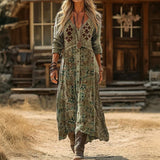 Maria - Casual Haljina s Dugim Rukavima Inspirirana Vintage Stilom