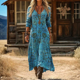 Maria - Casual Haljina s Dugim Rukavima Inspirirana Vintage Stilom