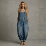 Leila - Stylish Denim Overall with Pockets
