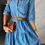 Bárbara - Elegantna casual denim haljina