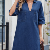 Jéssica - Casual Denim Haljina