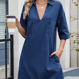 Jéssica - Casual Denim Haljina