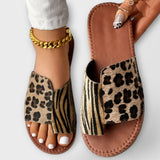 Tareyja - Bicolorne sandale s leopard uzorkom