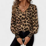 Joana - Stilizirana Bluza s Uzorkom Leoparda