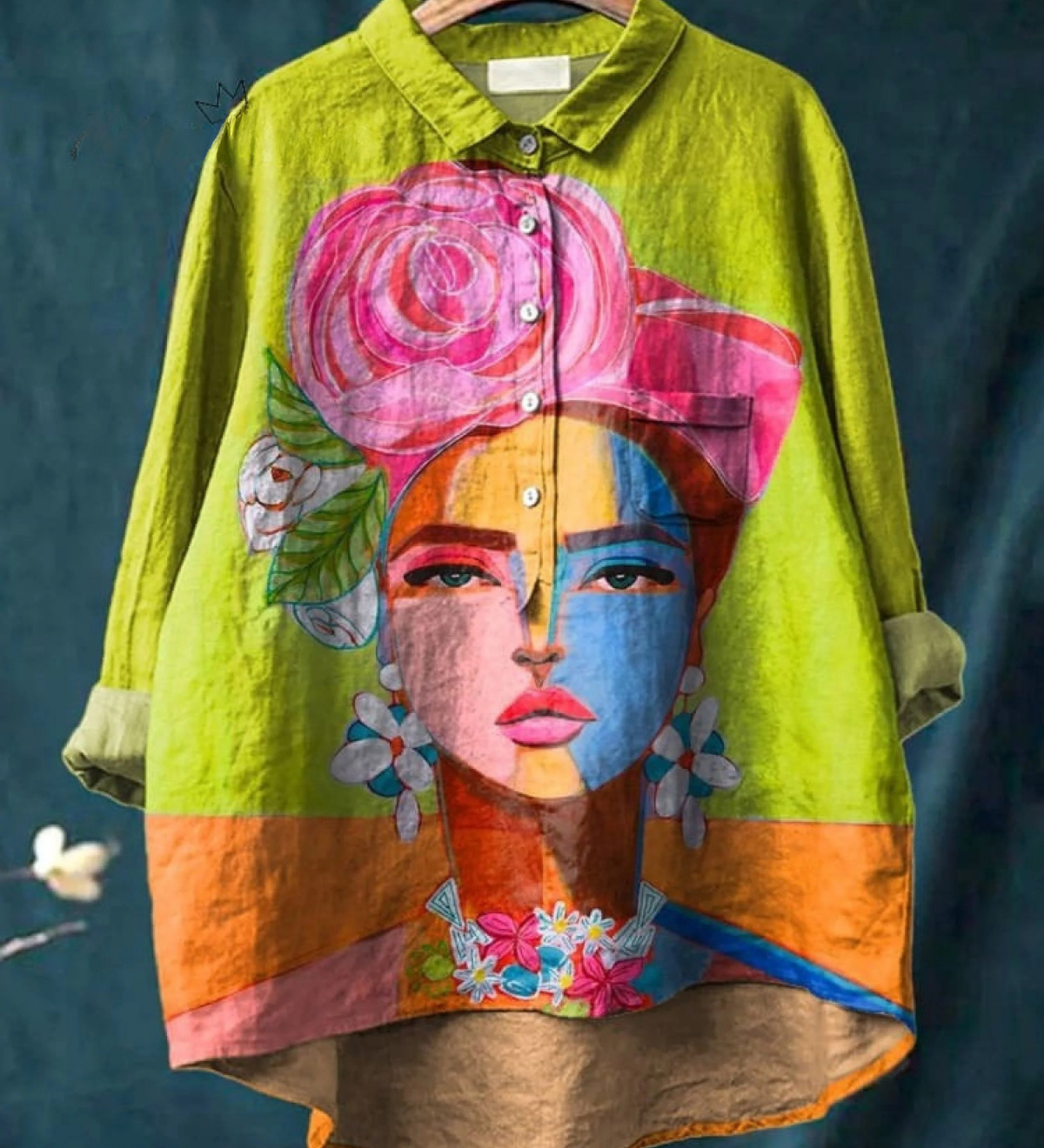 Âmbar - Casual T-Shirt s Portretom Frede u Ulju