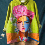 Âmbar - Casual T-Shirt s Portretom Frede u Ulju