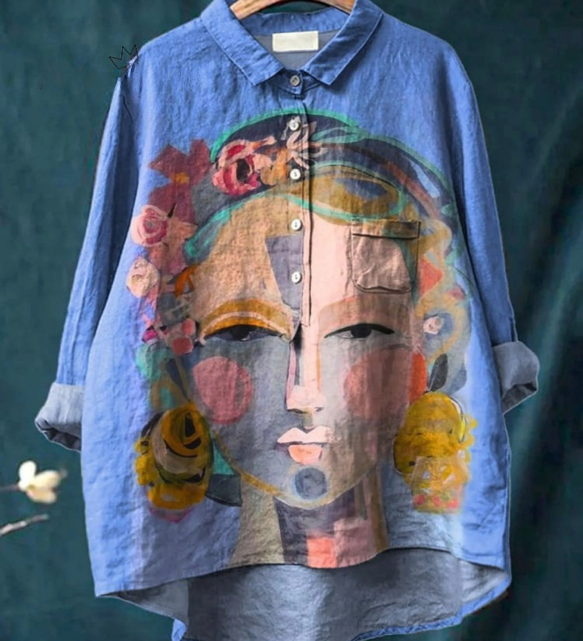 Âmbar - Casual T-Shirt s Portretom Frede u Ulju