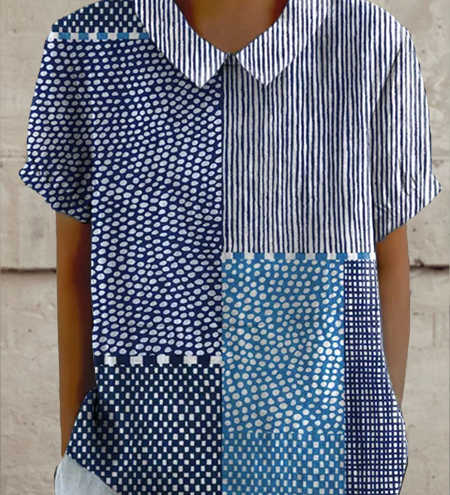 Alina - Košulja s Patchwork Uzorkom