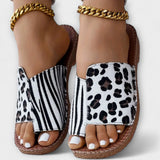 Tareyja - Bicolorne sandale s leopard uzorkom
