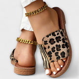 Tareyja - Bicolorne sandale s leopard uzorkom