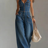 Sofia - Široki Denim Kombinezon