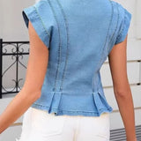 Vera - Denim top s V izrezom