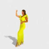 Lúcia - Neon flamenco haljina