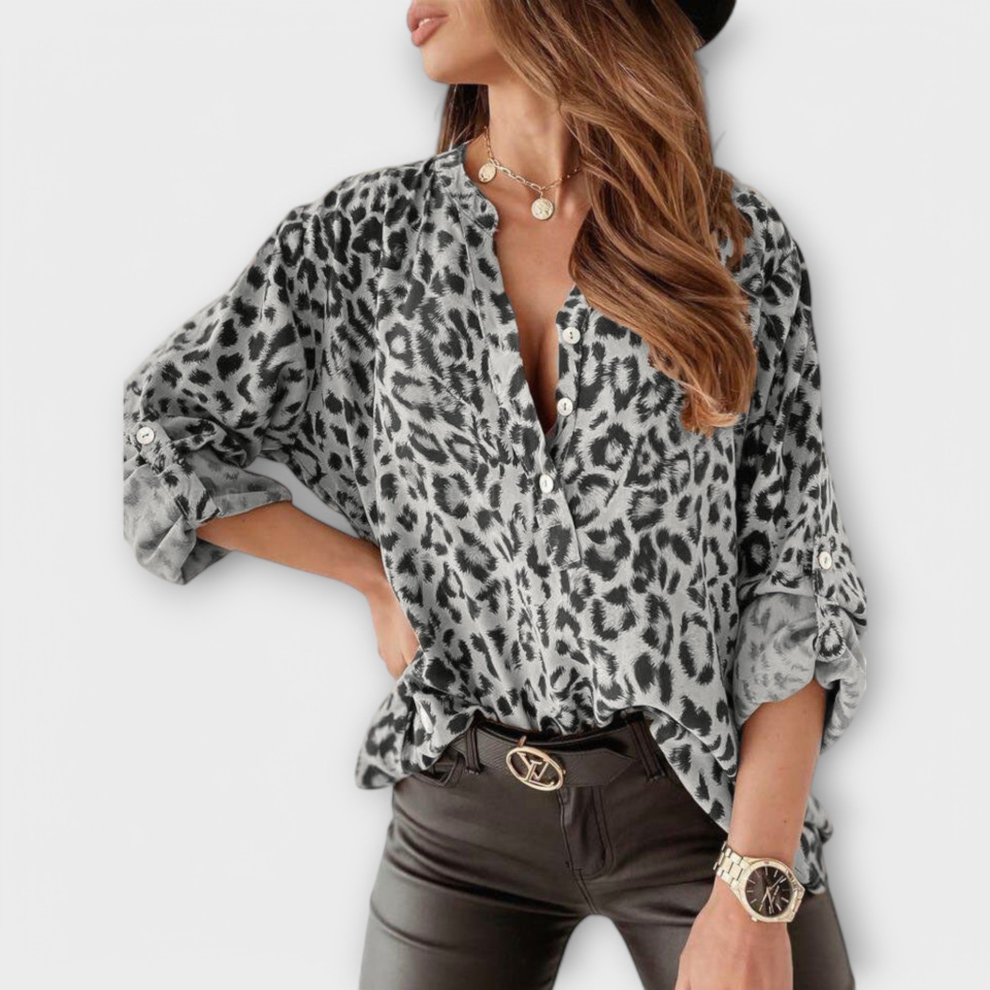 Iara - Moderna blusa s leopard uzorkom