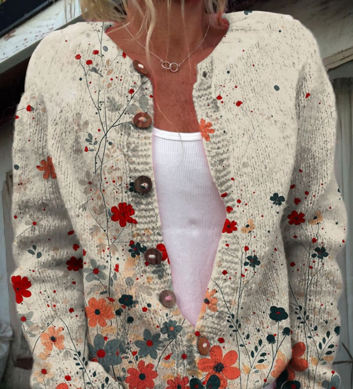 Manon | Cardigan s vintage cvjetnim uzorkom