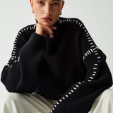 Alma | Oversize pulover s visokim ovratnikom i detaljima od pike