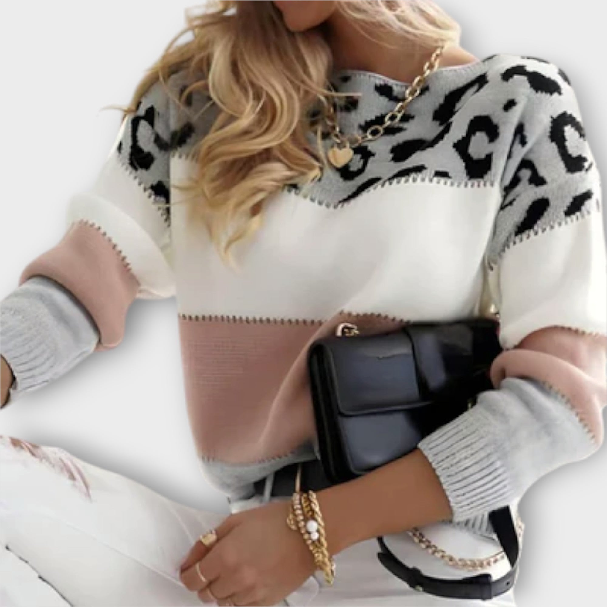 Cheyenne - Casual pulover s leopard uzorkom