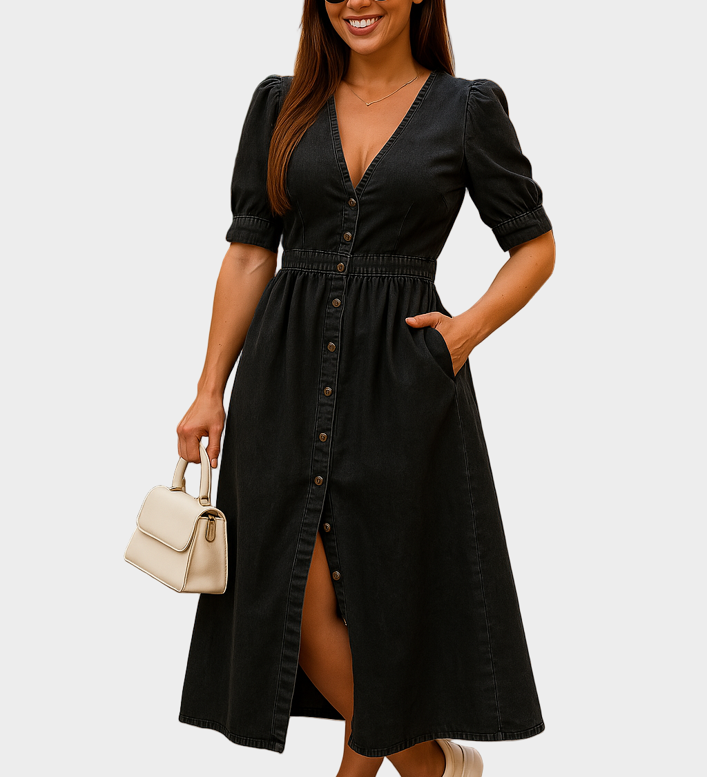 Denim haljina s gumbima