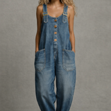 Leila - Stylish Denim Overall with Pockets