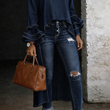 Vânia - Casual Denim Bluza