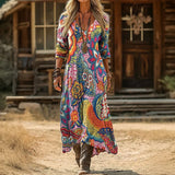 Maria - Casual Haljina s Dugim Rukavima Inspirirana Vintage Stilom