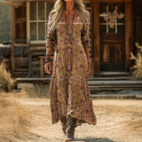 Maria - Casual Haljina s Dugim Rukavima Inspirirana Vintage Stilom