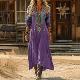 Maria - Casual Haljina s Dugim Rukavima Inspirirana Vintage Stilom