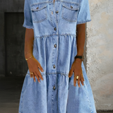 Sofia - Elegantna Casual Jeans Haljina
