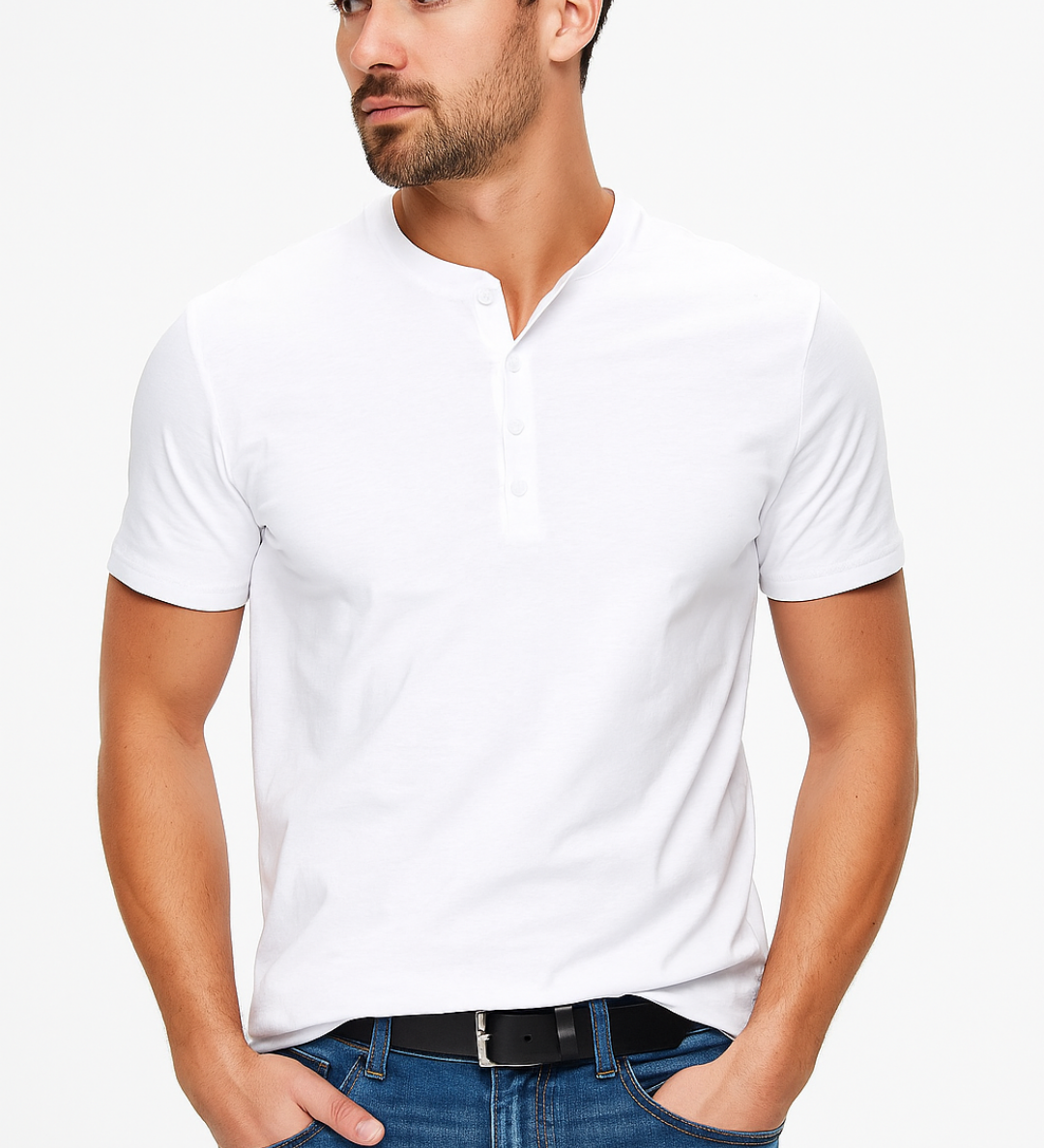 Henley Majica - Gola s Gumbima