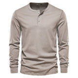 Camisa Henley - Mješavina Mekana Prozračna