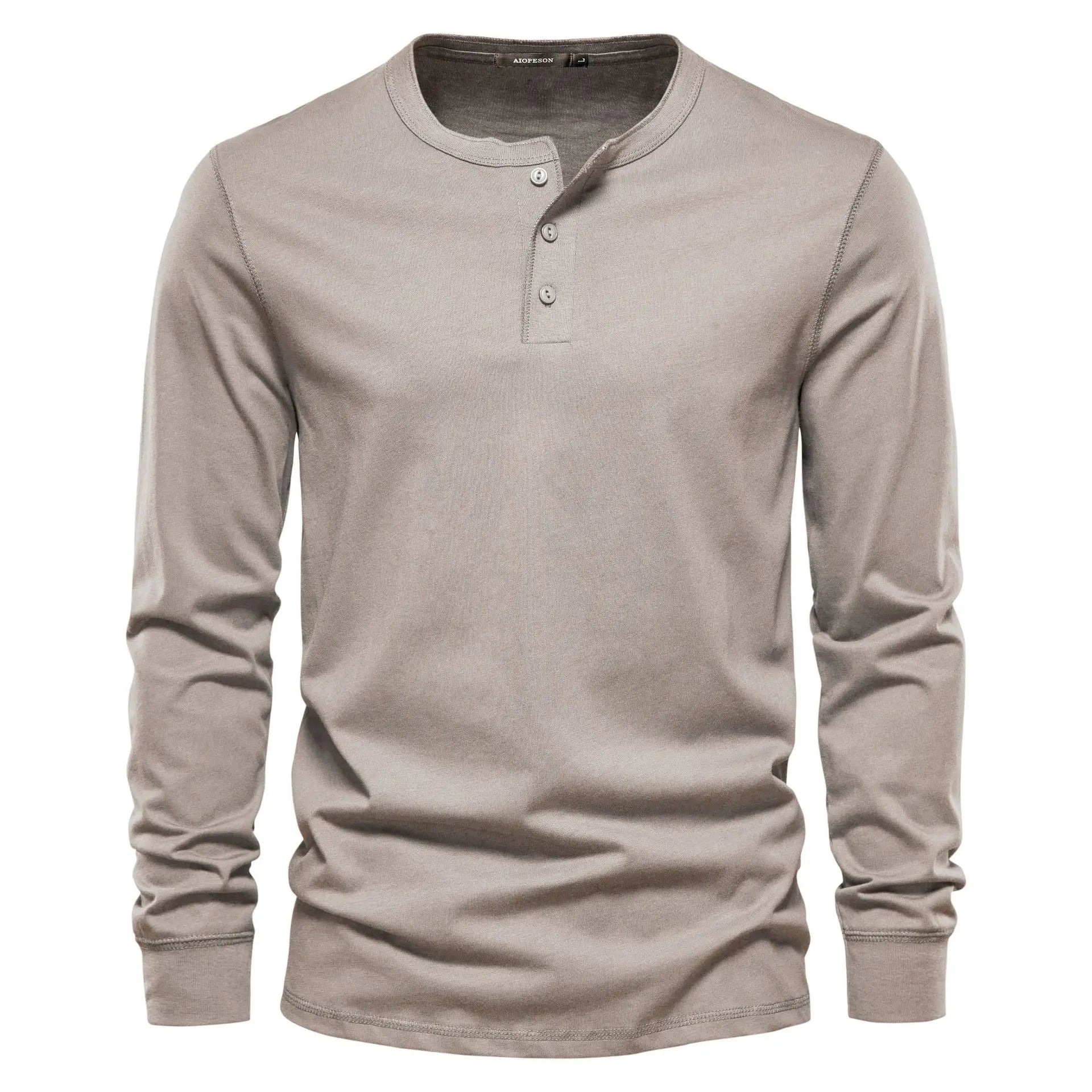 Camisa Henley - Mješavina Mekana Prozračna