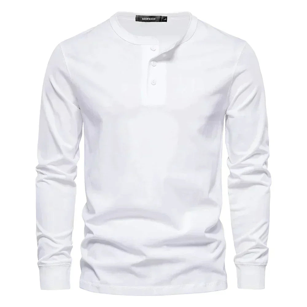 Camisa Henley - Mješavina Mekana Prozračna
