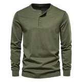 Camisa Henley - Mješavina Mekana Prozračna