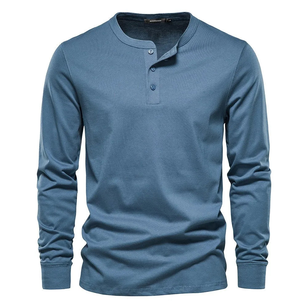 Camisa Henley - Mješavina Mekana Prozračna