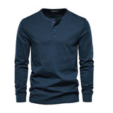 Camisa Henley - Mješavina Mekana Prozračna