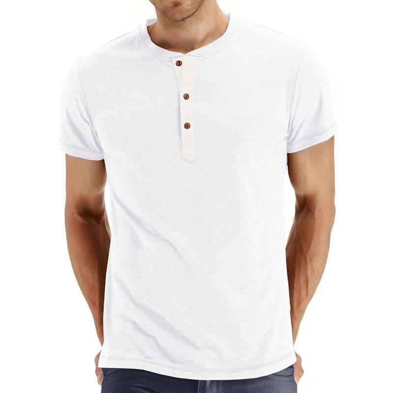 T-Shirt Henley - Mekana Mrežasta Ovratnik