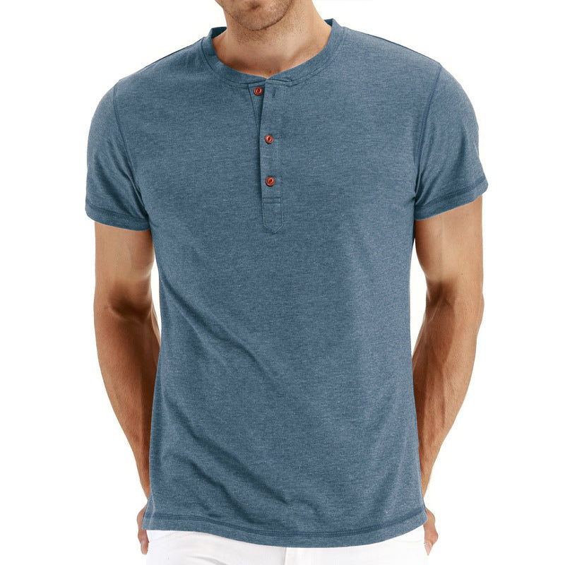 T-Shirt Henley - Mekana Mrežasta Ovratnik