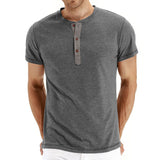 T-Shirt Henley - Mekana Mrežasta Ovratnik