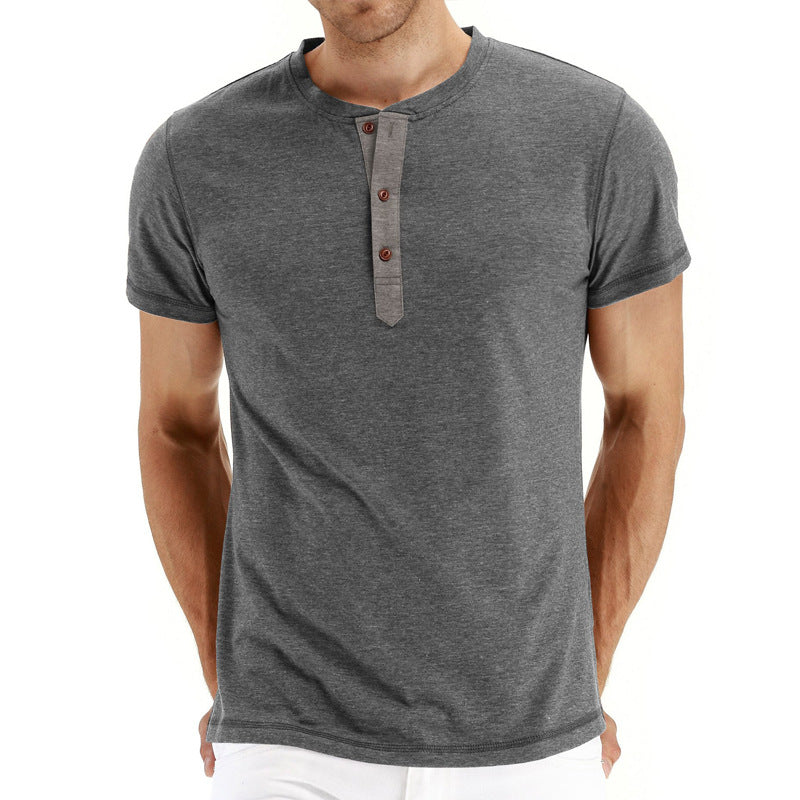 T-Shirt Henley - Mekana Mrežasta Ovratnik