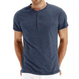 T-Shirt Henley - Mekana Mrežasta Ovratnik