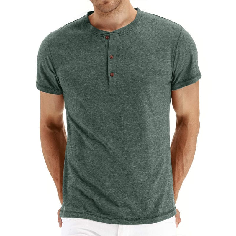 T-Shirt Henley - Mekana Mrežasta Ovratnik
