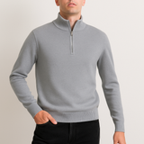 Pulover od pletenine - Polu-zip